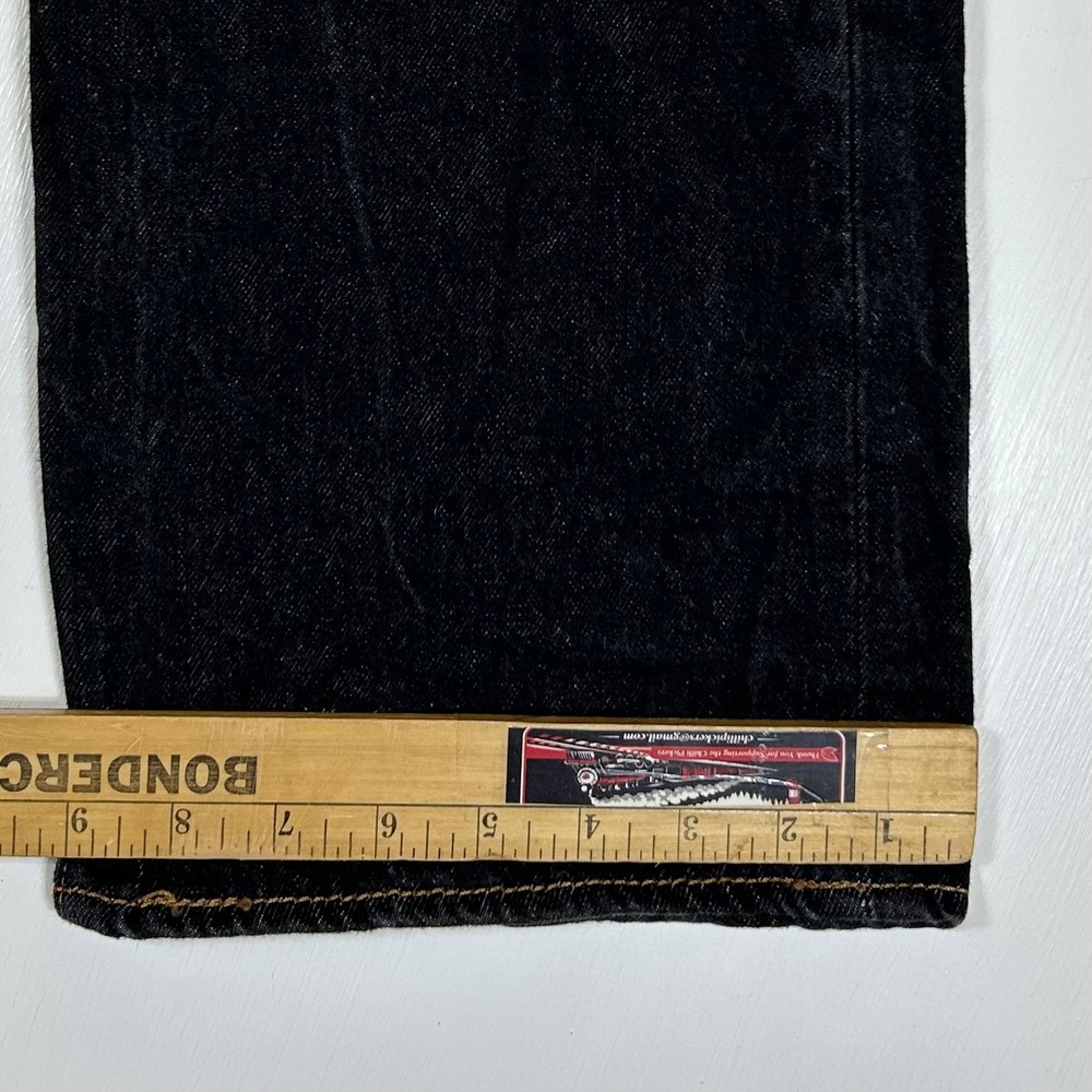 Levis 501 Original Fit Jeans Mens 37x29 Dark Wash Indigo Blue Cotton Button Fly - Picture 9 of 10